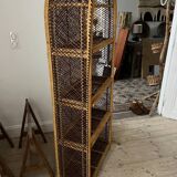 Vintage rattan shelf