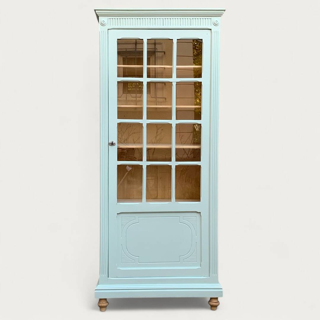 Antique celadon glass Parisian wardrobe H162