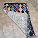 Vintage Boucherouite Berber rug: Hand-knotted Moroccan rug.