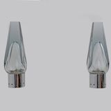 Paire d'appliques murales en verre de Murano, style moderne du milieu du siècle, par Flavio Poli pour Seguso