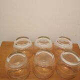 Set of 6 rounded cognac glasses (camus cognac)