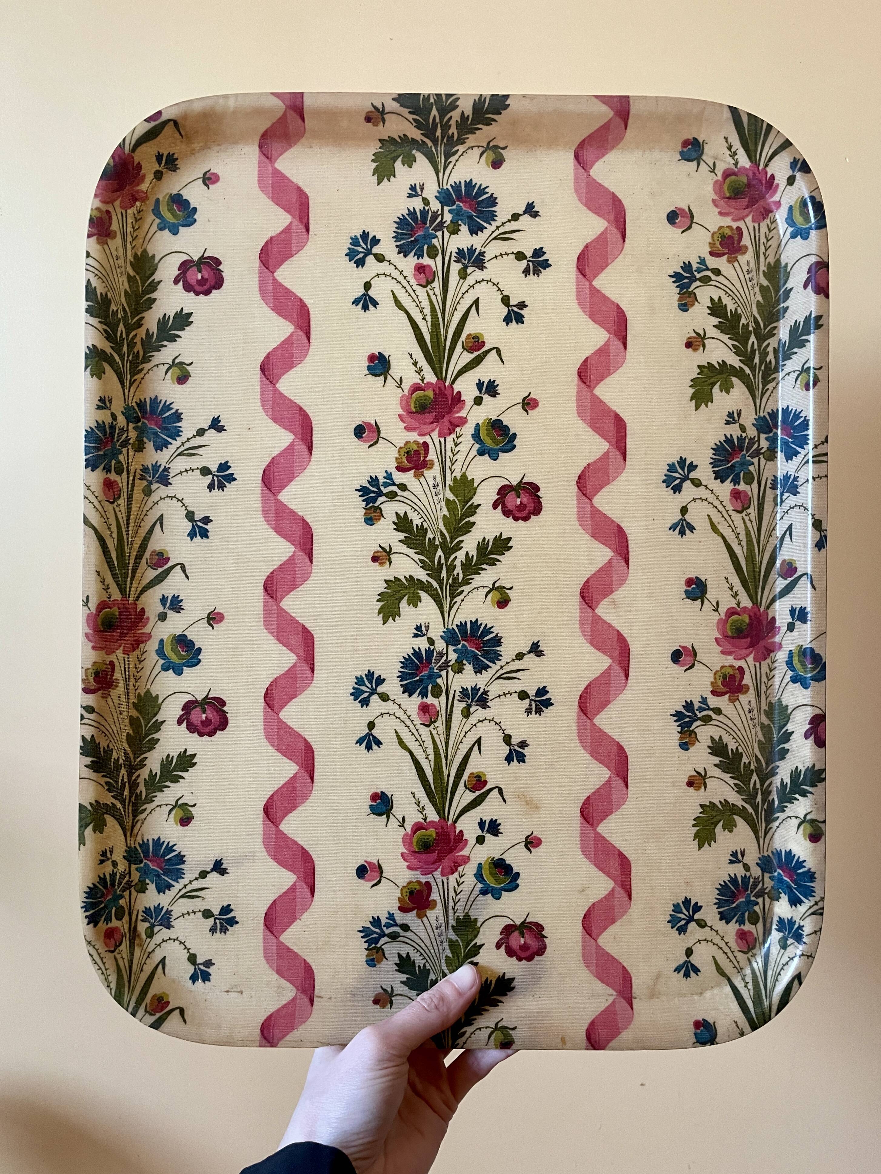 Plateau vintage en fibre de verre années 60
