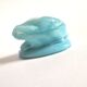Vallerysthal easter rabbit box in blue opaline from 1900