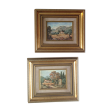 Pair of golden frames