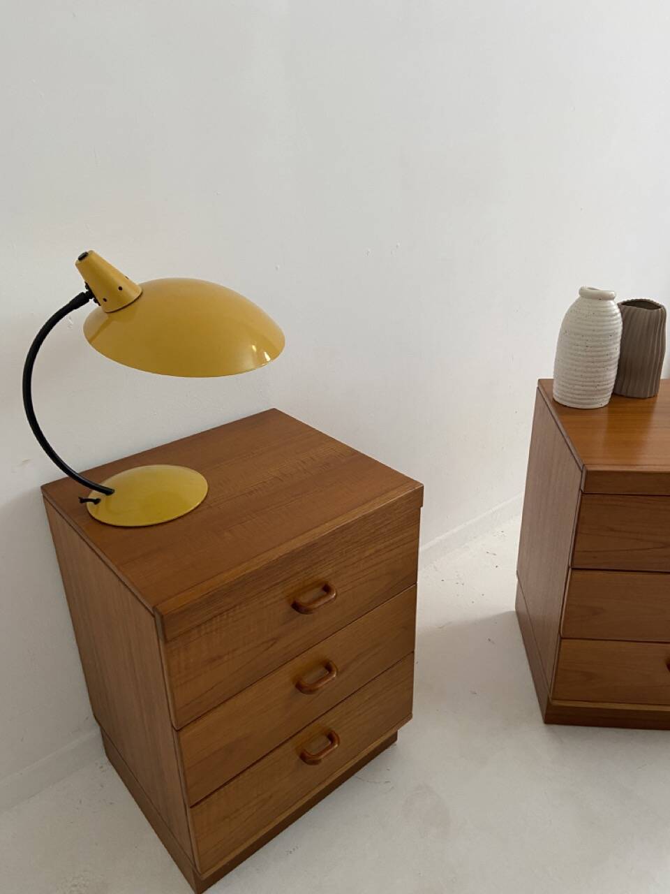 vintage teak bedside tables