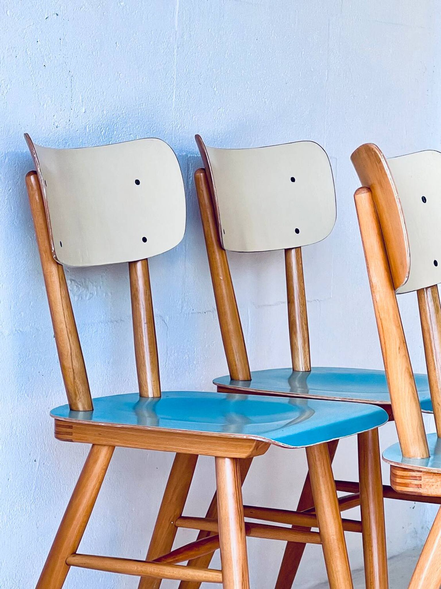 Chaises Birtro de Ton, années 1960.