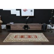 1970s Turkish Oushak Handmade Wool Cotton Red Area Rug 115x192