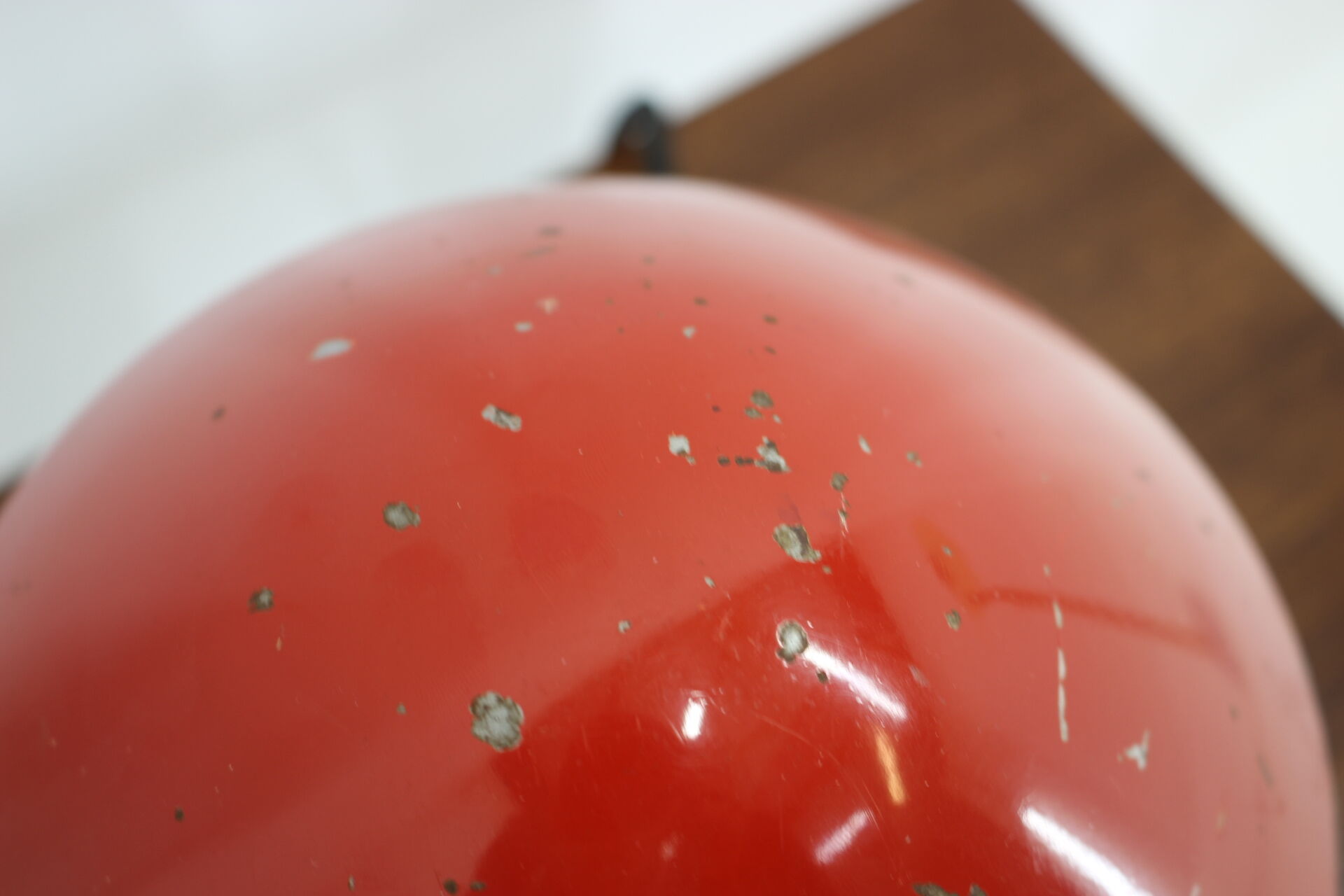 1930s Bauhaus Red Small Table Lamp, Czechoslovakia