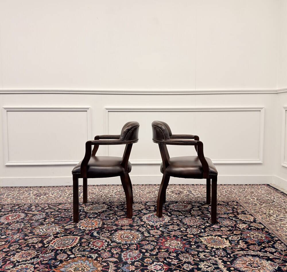 Set of English Chesterfield Desk Chairs