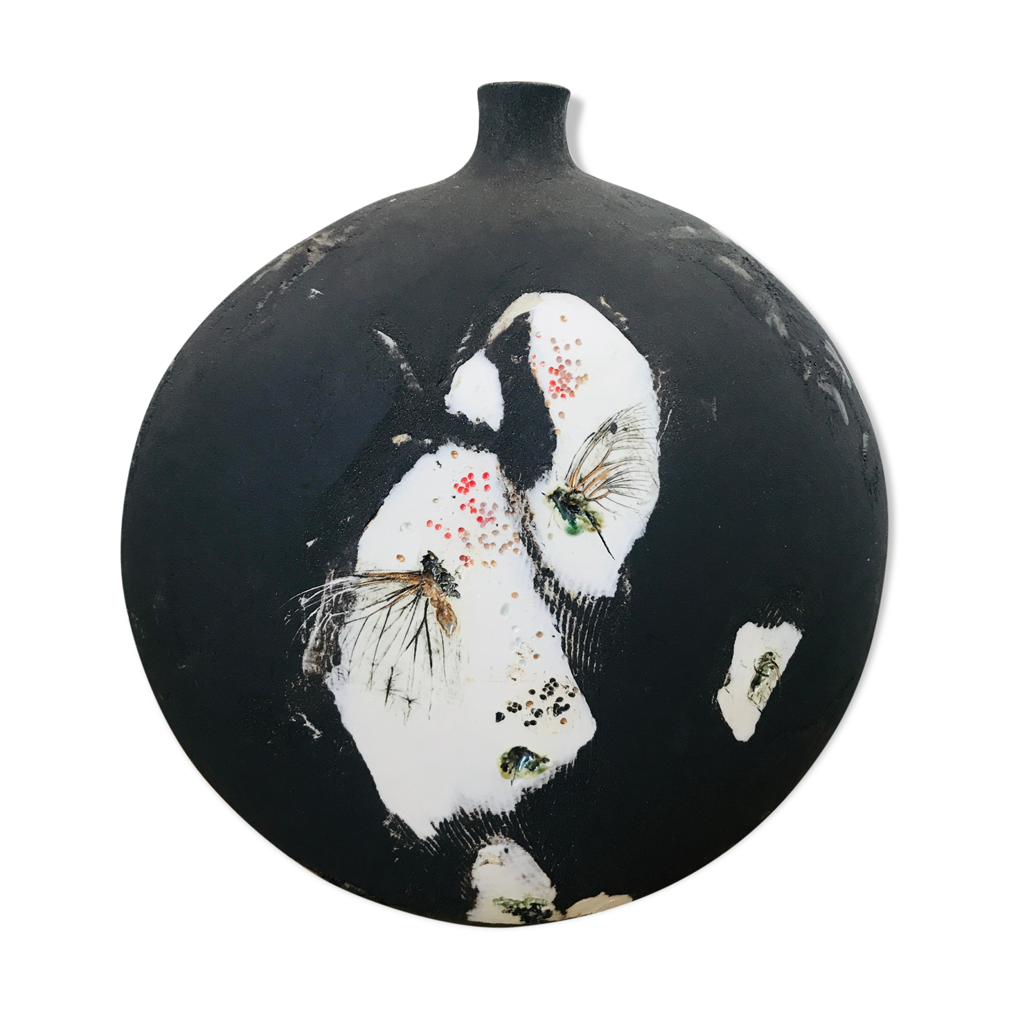 Vase en grès empreinte céramique