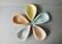 5 ceramic cups from the 50s, pastel tone