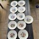 11 assiettes à dessert sarreguemines vintage