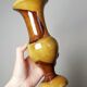 Small vintage hand-turned olive wood vase