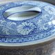 Oval Vintage Terrine in Blue and White Porcelain, Casserole with Lid