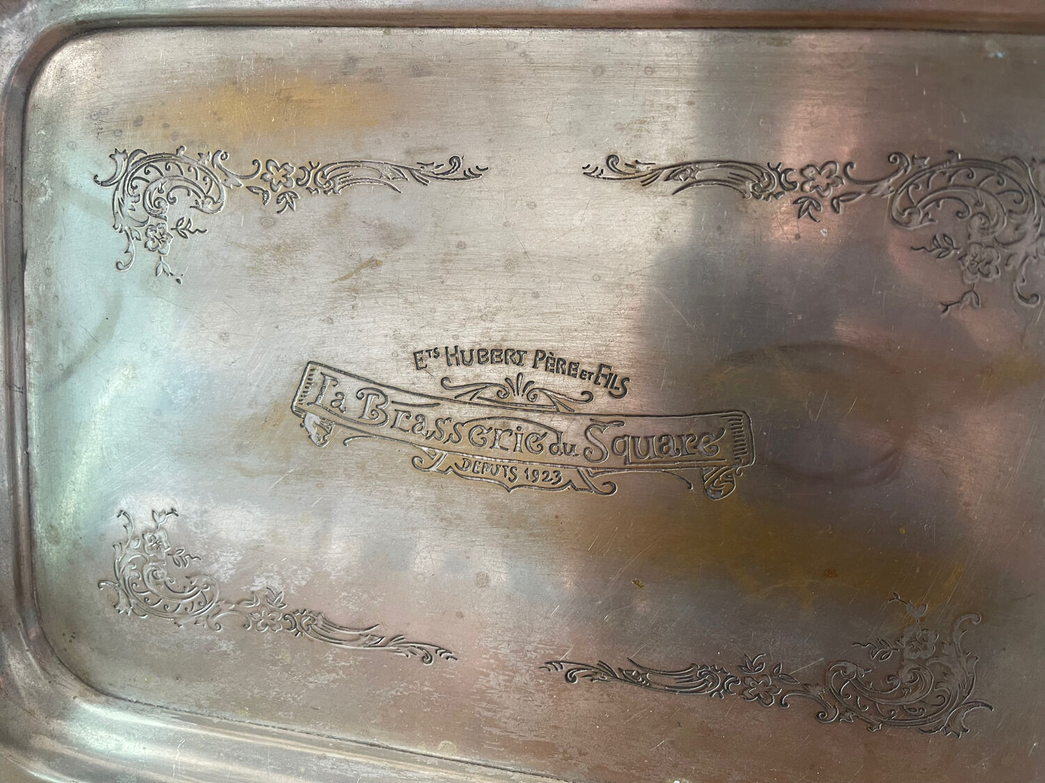 Old restaurant tray