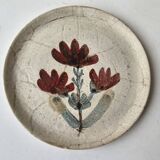 Gustave Reynaud Plate Le Mûrier Vallauris Vintage Diameter 24cm