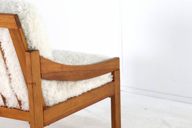 Pine armchair 'Gassel' Cream | one off a kind designer chair custom made