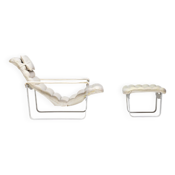 Ilmari Lappalainen "Pulkka" Lounge Chair and Ottoman, Finland, 1966