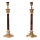 Set brass column table lamps 1970s de knudt belgium