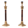 Set brass column table lamps 1970s de knudt belgium