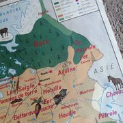 Carte scolaire vintage mdi: Afrique-Europe économique.