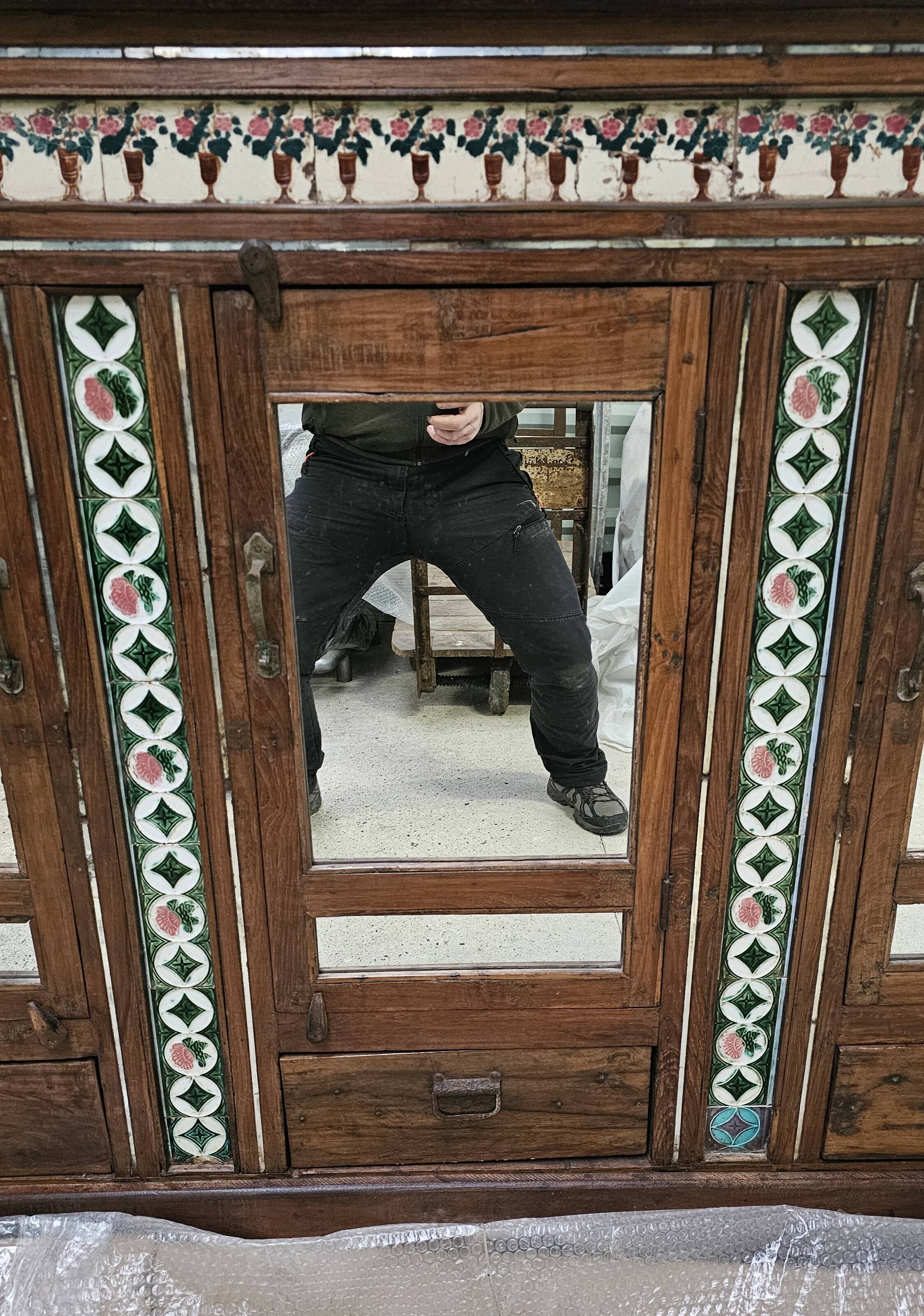 Colonial sideboard in Burmese teak