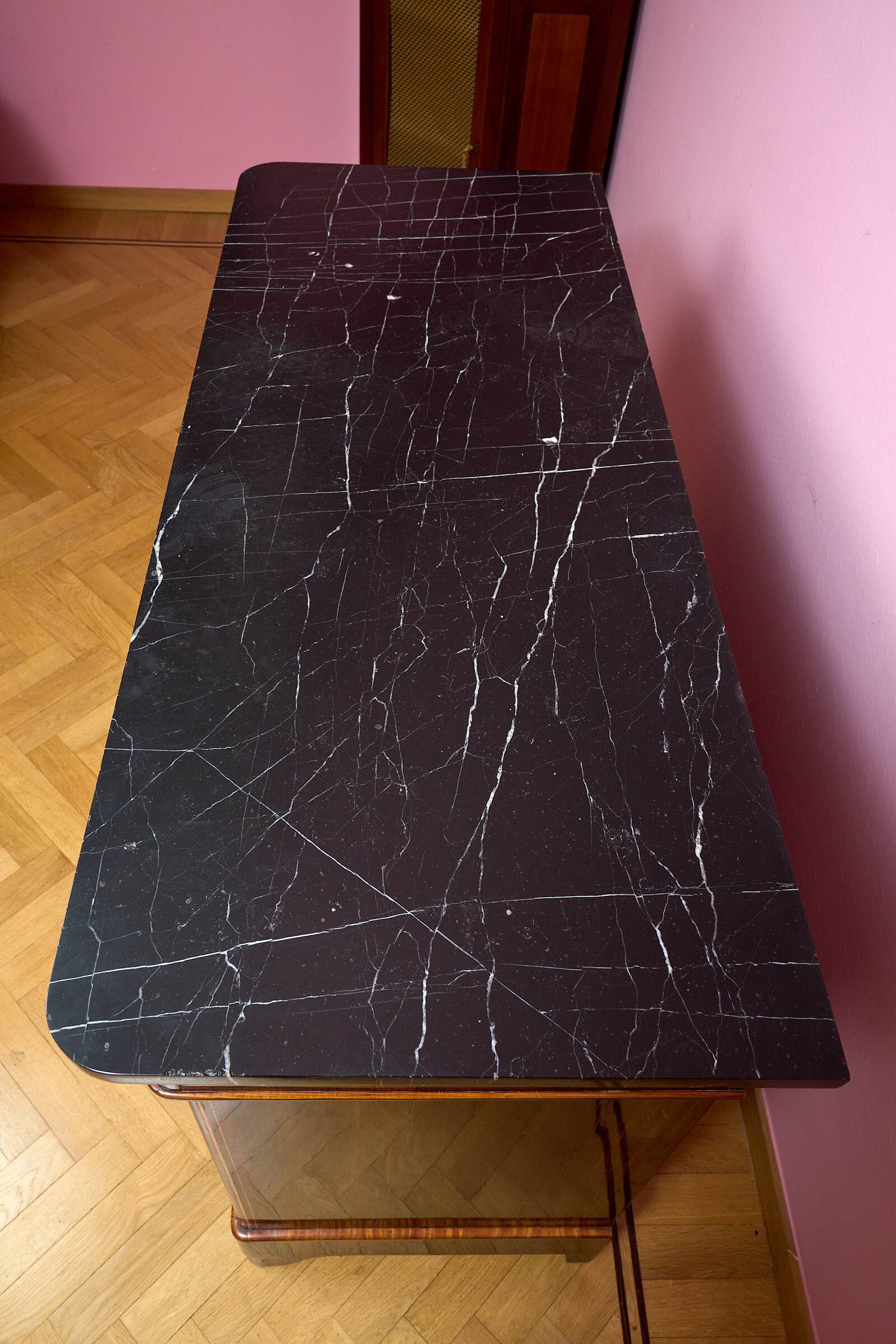 Original English walnut sideboard