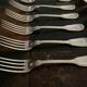 12 forks and 12 spoons.old .silver metal