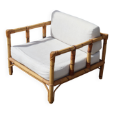 Fauteuil en rotin par Dal Vera, Italie 1970