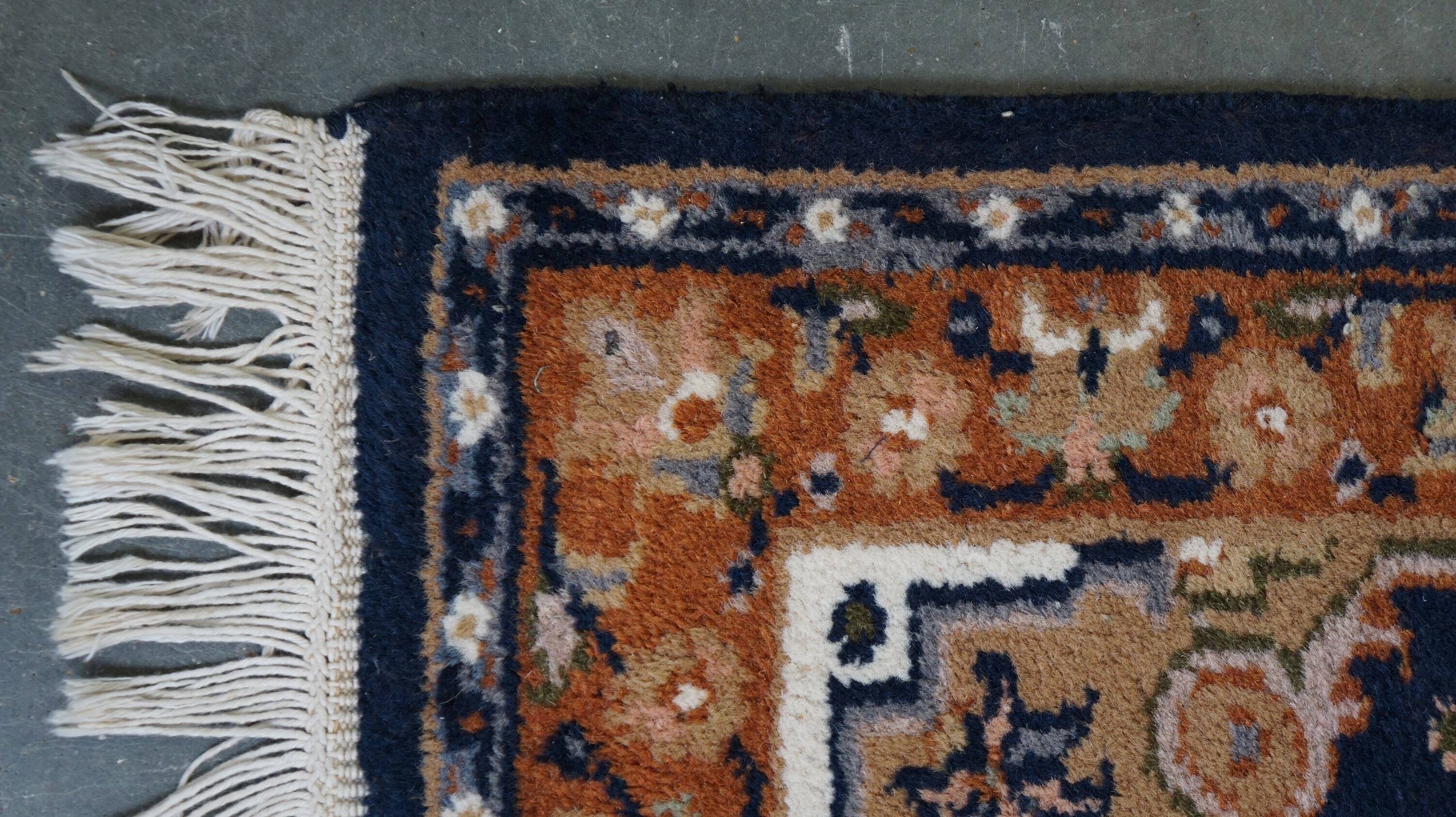 Persian rug 136x70 blue and brown