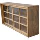 Enfilade - Burmese teak showcase buffet with yellow patina - ecru