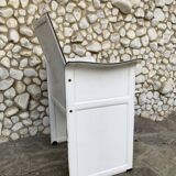 White leather armchair, Tito Agnoli for Matteo Grassi, Italy, 1970-80s