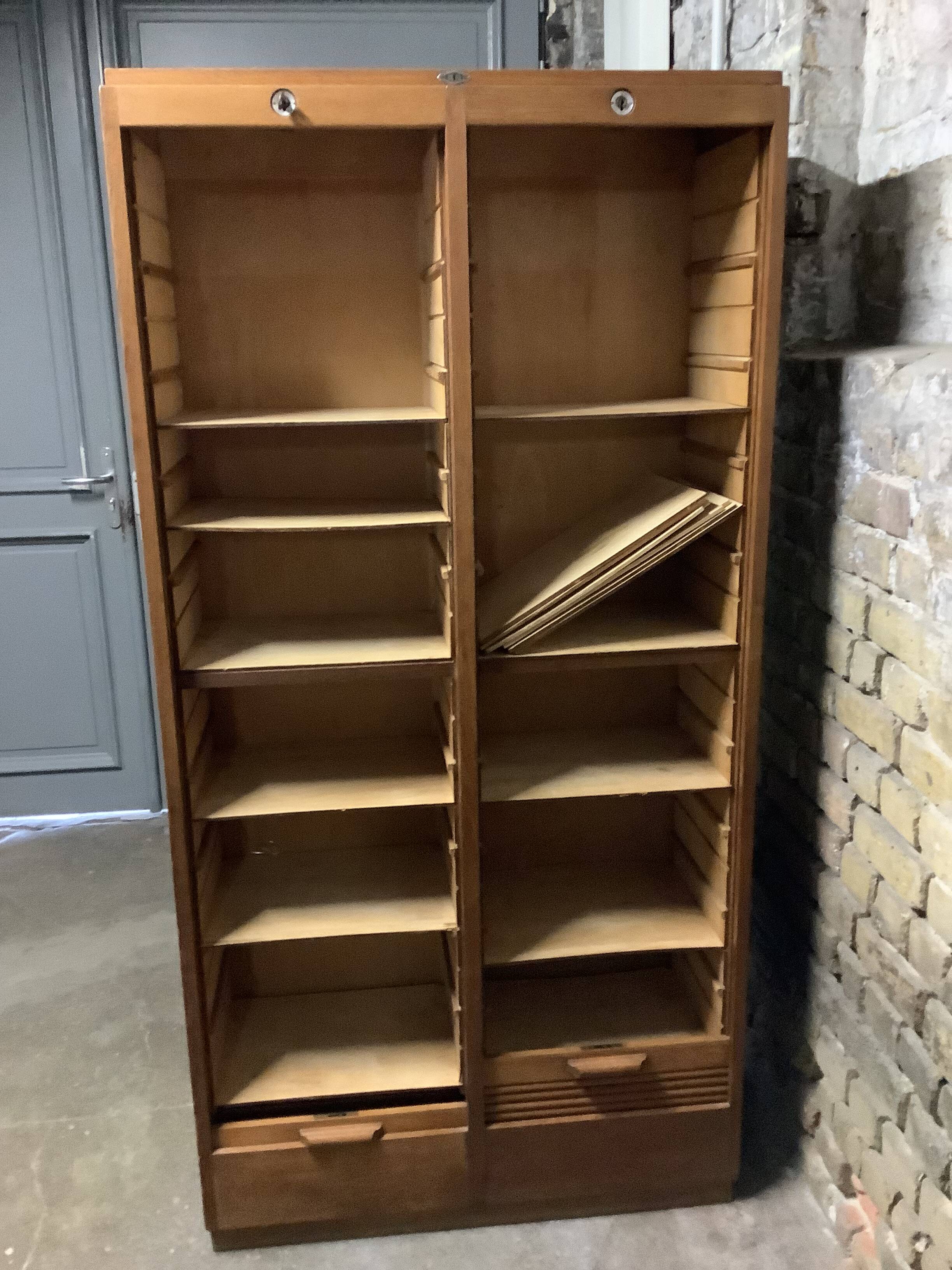 Double curtain louvered furniture