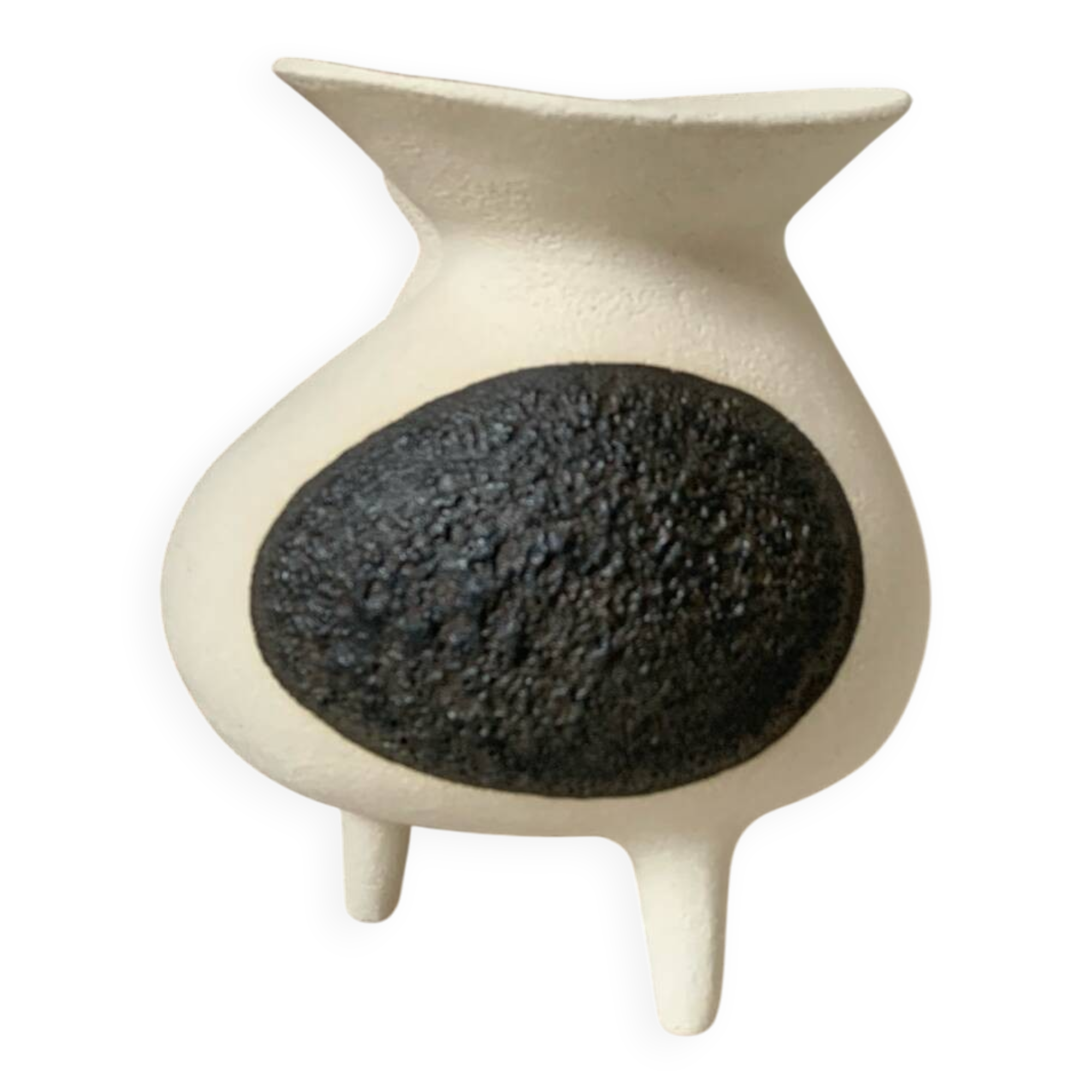 Vase en grès blanc