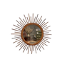 Miroir soleil vintage en rotin