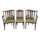 Suite de 4 chaises et 2 fauteuils anglais en acajou de la marque GPlan