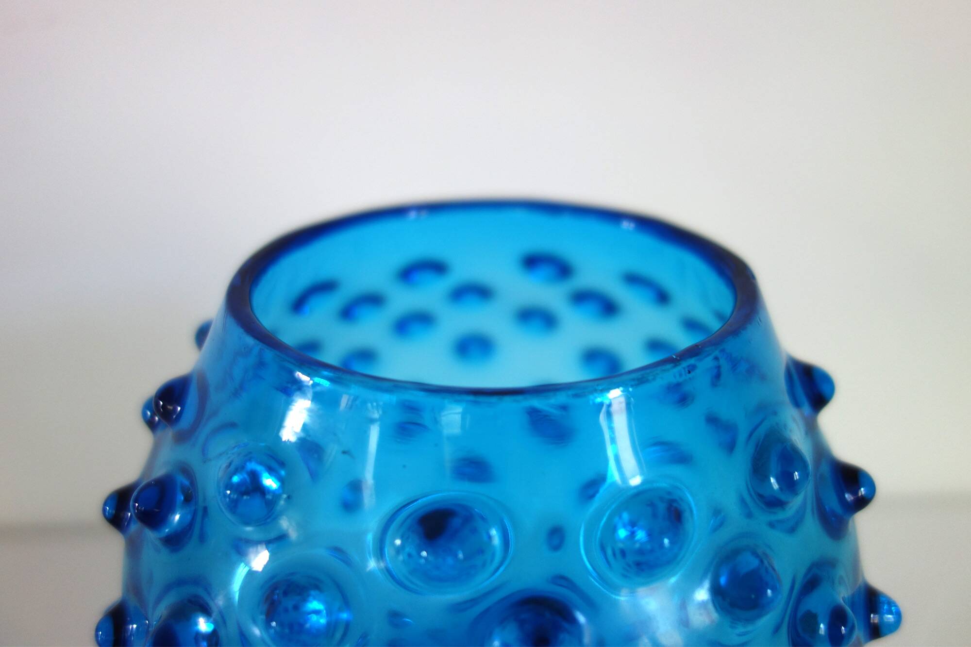 Vintage cobalt blue Empoli glass vase