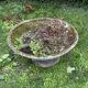 Old planter, pedestal basin in fibrociment by Willy Guillaume.