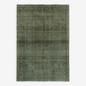 Tapis de laine bleue des années 1970 246 cm x 349 cm