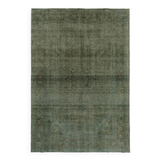 Tapis de laine bleue des années 1970 246 cm x 349 cm