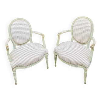 Pair of "medallion" armchairs