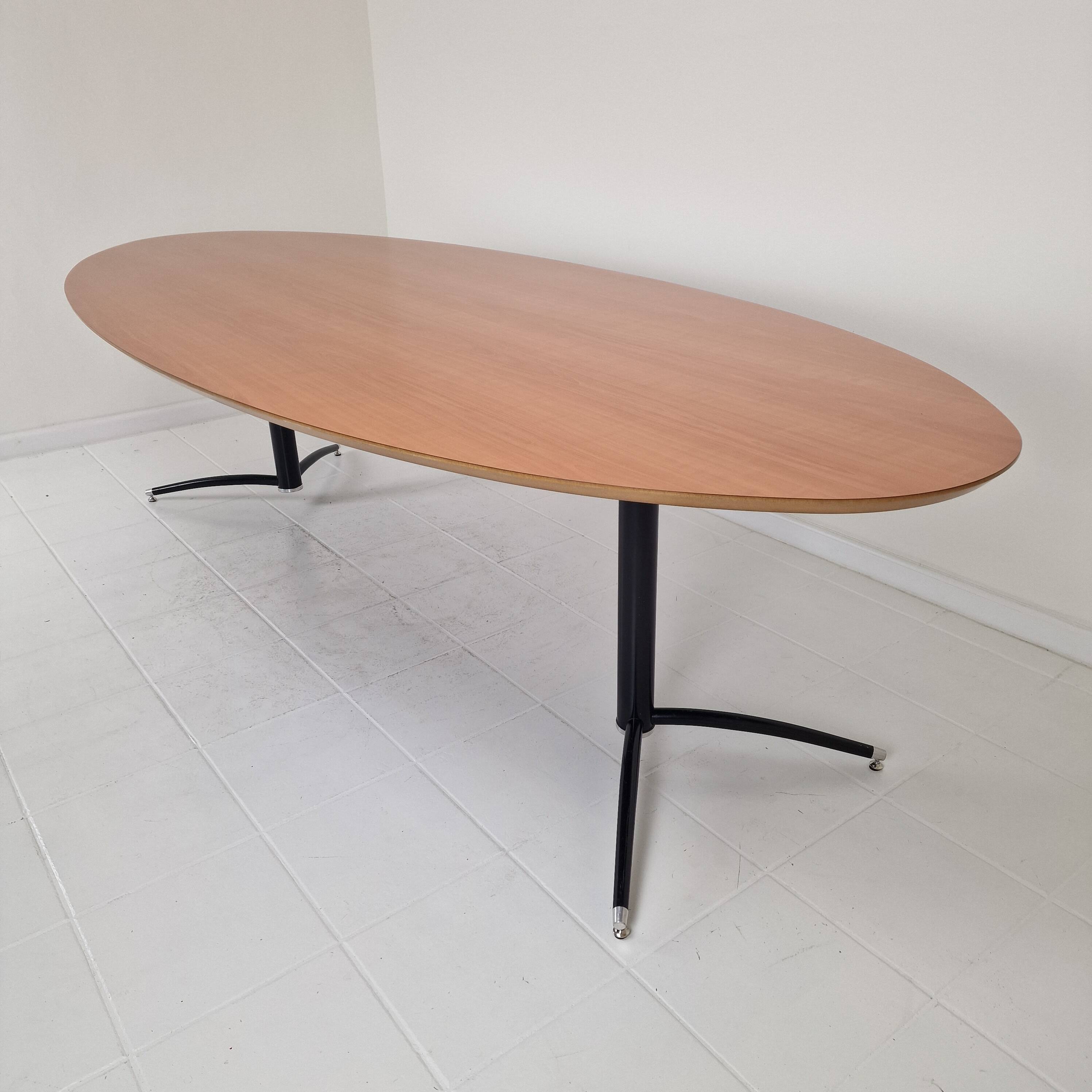 Extra large oval dining or conference table by Artifort