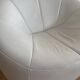 Very beautiful white leather armchair model Pumpkin by Pierre Paulin.
