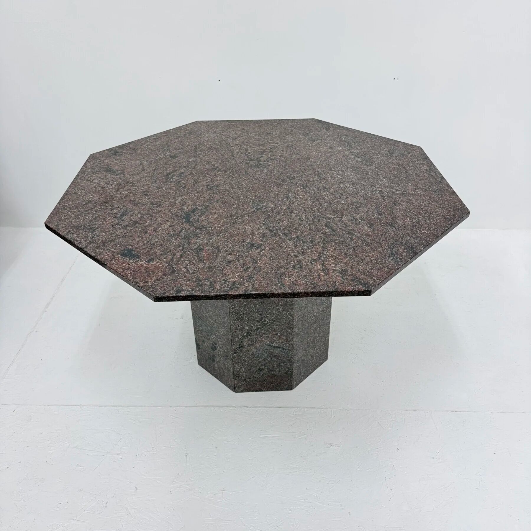 Mid-century octagonal granite dining table, 1980s