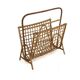 Scandinavian rattan magazine rack, Sweden, 1950