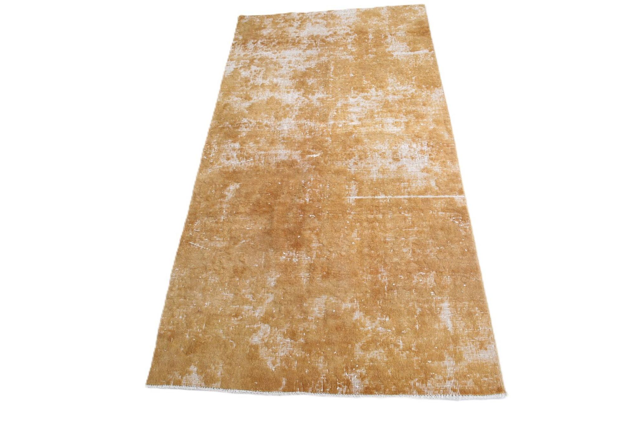 Tapis turc traditionnel vintage moutarde