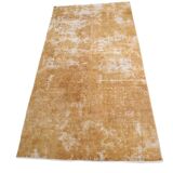 Turkish Traditional Mustard Vintage Area Rug, 108x211Cm