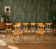 Série de 9 chaises bistrot lutherma banane boomerang