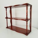 Vintage turned wood wall shelf