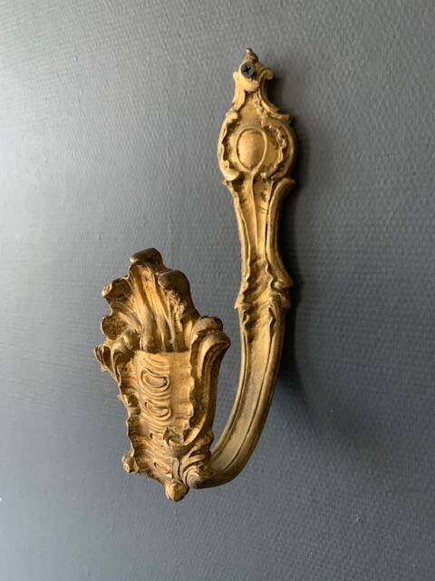 Pair of old gilded bronze curtain tiebacks, late 19th century